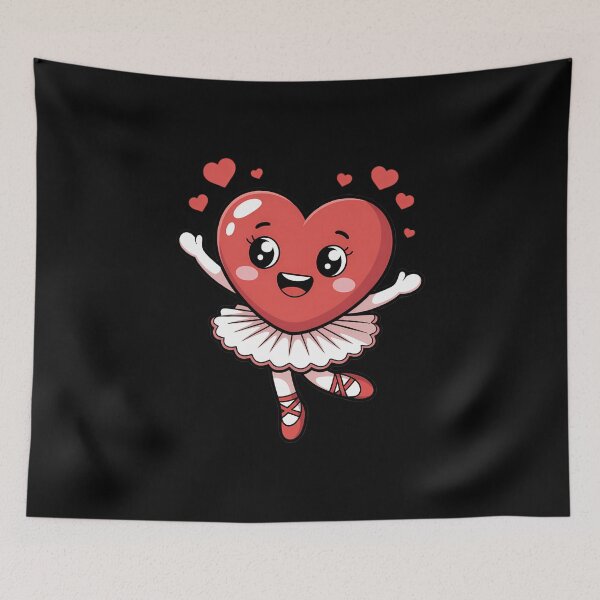 Aperçu de l'œuvre Cours de ballet Heart Dancing pour la Saint-Valentin créée et vendue par IdunayaStore.