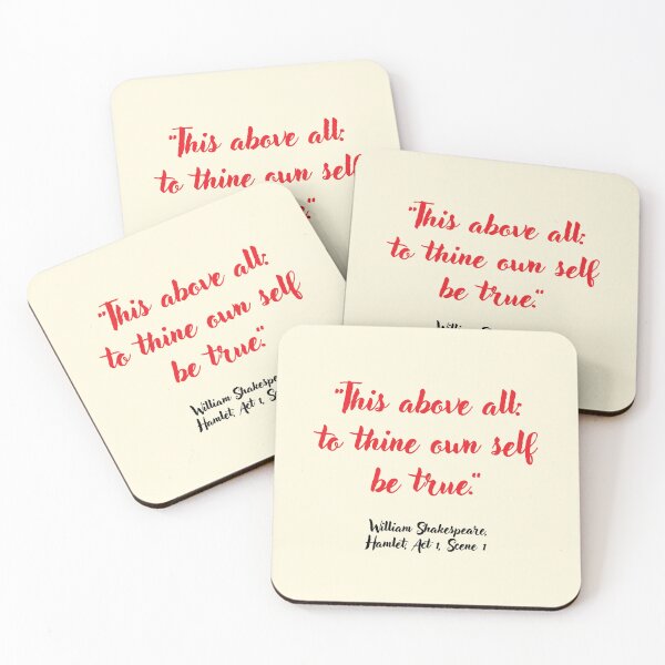 Item preview, Cute Shakespeare Quote from Hamlet designed and sold by CharlottePlaceArt.