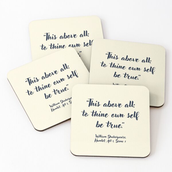 Item preview, Cute Shakespeare Quote from Hamlet designed and sold by CharlottePlaceArt.