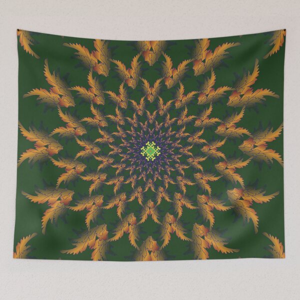 Item preview, Emerald Forest Leaf Mandala designed and sold by OIL Pattern Design .