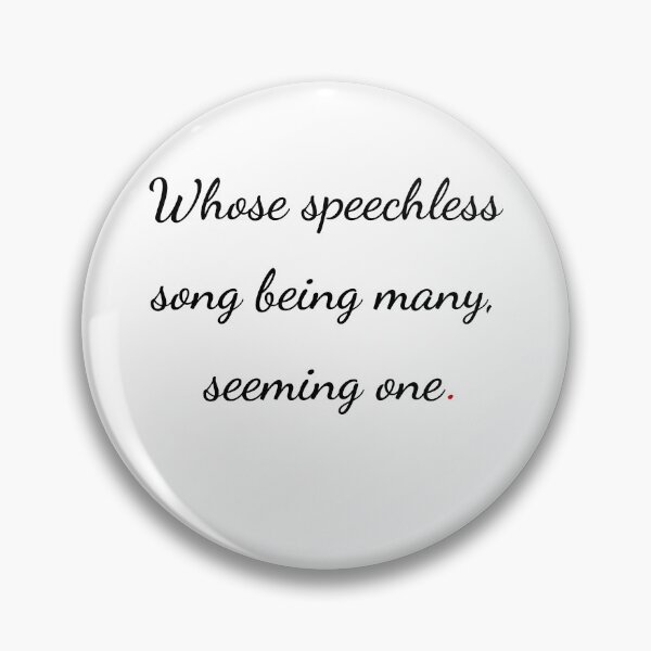 Item preview, "Whose speechless song, being many, seeming one" - handwriting black designed and sold by ariksworld.