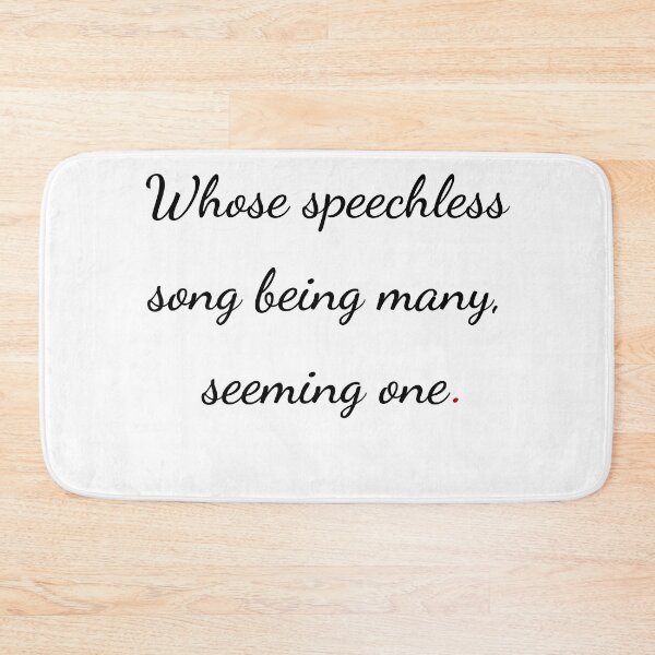 Item preview, "Whose speechless song, being many, seeming one" - handwriting black designed and sold by ariksworld.