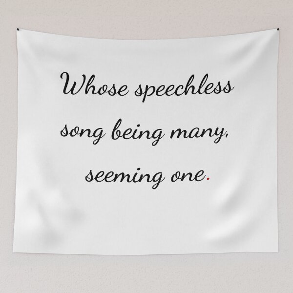 Item preview, "Whose speechless song, being many, seeming one" - handwriting black designed and sold by ariksworld.