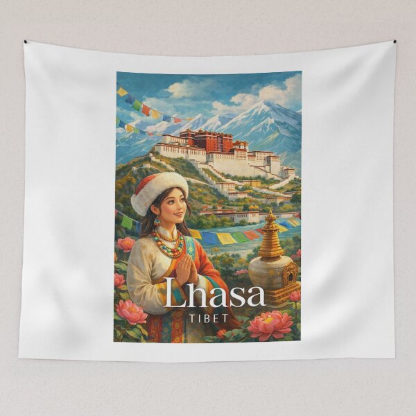 Item preview, Lhasa Potala Palace Jokhang Temple Tibetan Plateau City designed and sold by Aryabek.