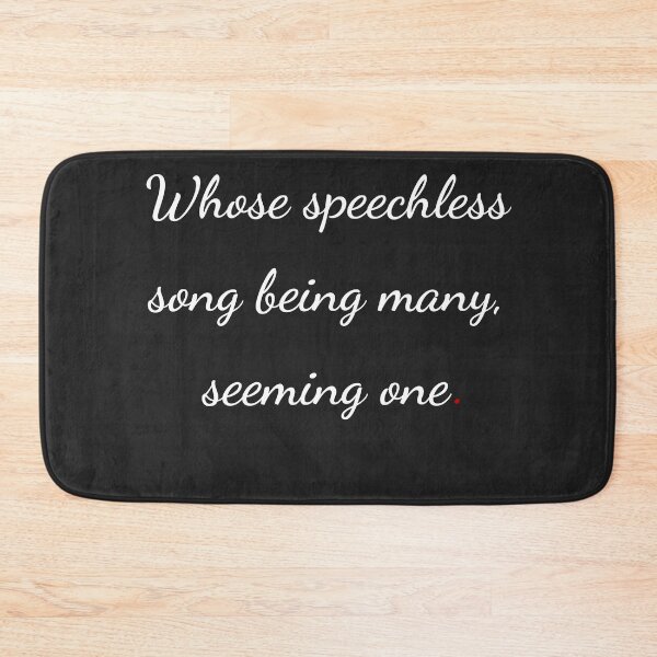 Item preview, "Whose speechless song, being many, seeming one" - handwriting white designed and sold by ariksworld.