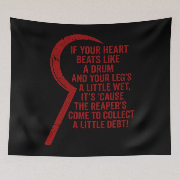 Item preview, Reaper's Poem Hooded -  Red Rising pierce brown If Your Heart Beats Like A Drum And Your Leg's A Little Wet It's Cause The Reaper's Come To Collect A Little Debt designed and sold by RedPandaDreams.