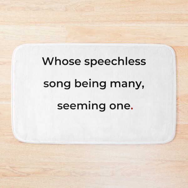 Item preview, "Whose speechless song, being many, seeming one" - print black designed and sold by ariksworld.
