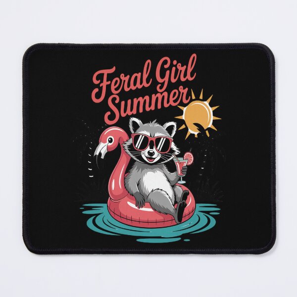 Item preview, Feral Girl Summer Funny Feral Raccoon Summer Vacation designed and sold by TeamLequid.