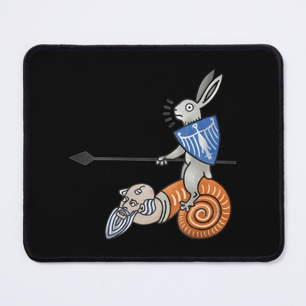 Item preview, Medieval Marginalia Rabbit Jousting Snail designed and sold by wunuhrhzjx25.