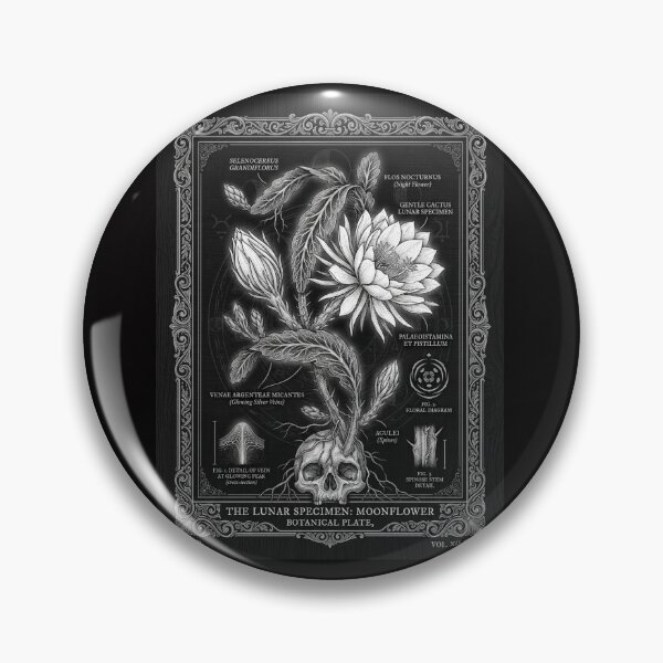 Item preview, The Lunar Specimen: Moonflower Botanical Plate | Vintage Goth Art designed and sold by Studio77-Gothic.