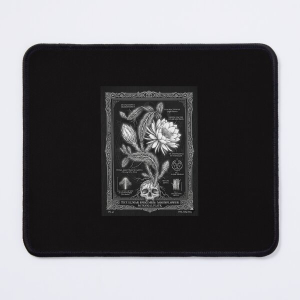 Item preview, The Lunar Specimen: Moonflower Botanical Plate | Vintage Goth Art designed and sold by Studio77-Gothic.