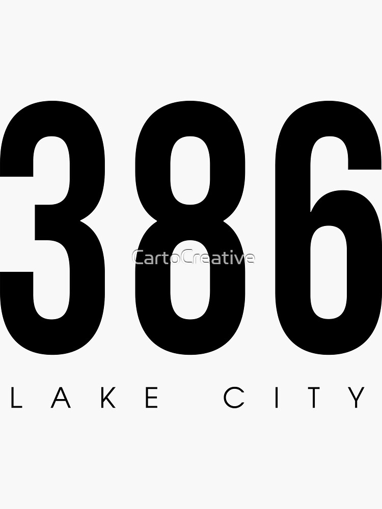 lake-city-fl-386-area-code-design-sticker-for-sale-by