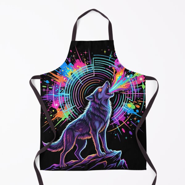 Item preview, Neon Wolf Rave – Electric Howl Energy 1 designed and sold by RH Design Lab.