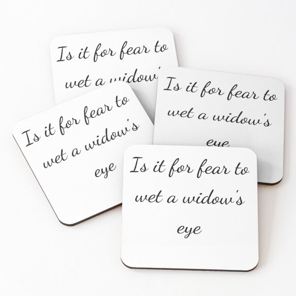 Item preview, "Is it for fear to wet a widow's eye" - handwriting black designed and sold by ariksworld.