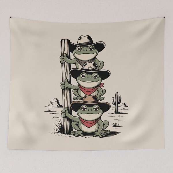 Item preview, lazy western frog - kawaii animal - chibi frog - desert cowboy - cartoon frog - frog t-shirt - cute western - funny western - ranch humor - cowboy aesthetic - adorable frog - animal cowboy  designed and sold by JansenGS.