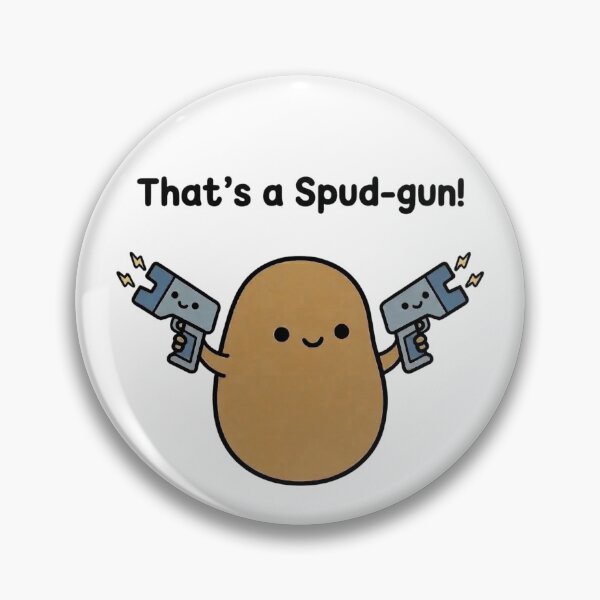 Item preview, That’s a Spud-gun! Funny Potato Pun – Cute Potato Cartoon Dad Joke designed and sold by aiqdelicia.