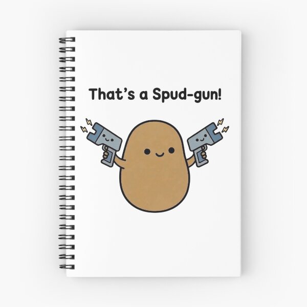 Item preview, That’s a Spud-gun! Funny Potato Pun – Cute Potato Cartoon Dad Joke designed and sold by aiqdelicia.