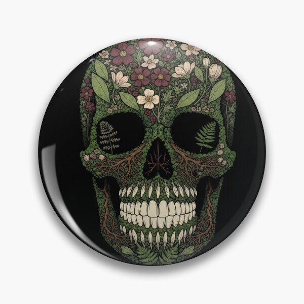 Item preview, Botanical Skull — Fine Engraving Art Print designed and sold by BestVarieties.
