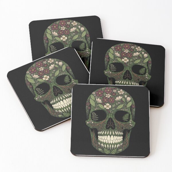 Item preview, Botanical Skull — Fine Engraving Art Print designed and sold by BestVarieties.
