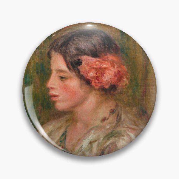 Item preview, Jeune Femme a La Rose by Pierre-Auguste Renoir: Romantic Impressionist Portrait designed and sold by artofuniverse.