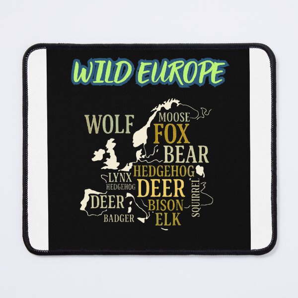 Item preview, Europe Map Animals Wildlife Word Art Travel Design designed and sold by GigaFactory.