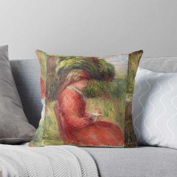 Item preview, Jeune Femme Assise by Pierre-Auguste Renoir: Impressionist Garden Portrait Poster designed and sold by artofuniverse.
