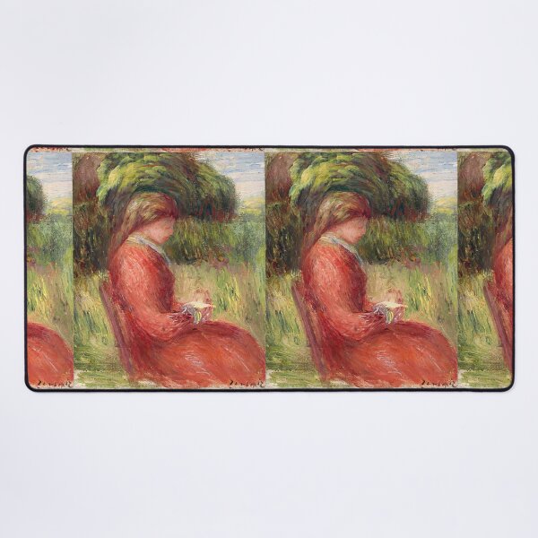 Item preview, Jeune Femme Assise by Pierre-Auguste Renoir: Impressionist Garden Portrait Poster designed and sold by artofuniverse.