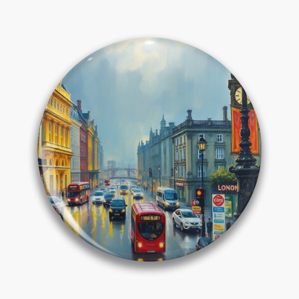 Item preview, A picture of London during a rain storm, in the style of Renoir. designed and sold by oldMastersofart.