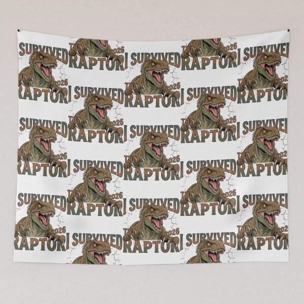 Item preview, I Survived The 2026 Raptor Dinosaur designed and sold by tessaaxx.