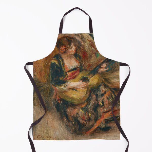 Item preview, Jeune Femme Assise Jouant De La Guitare by Pierre-Auguste Renoir: Romantic Music Print designed and sold by artofuniverse.