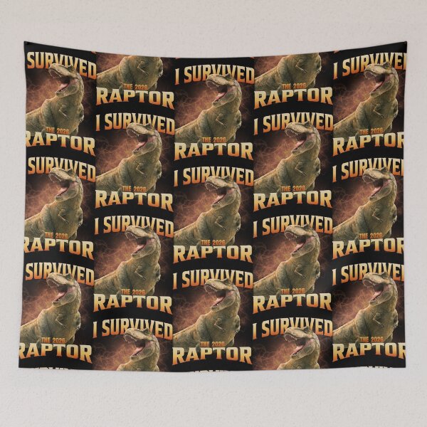 Item preview, I Survived The Raptor 2026 Dinosaur Vintage designed and sold by tessaaxx.