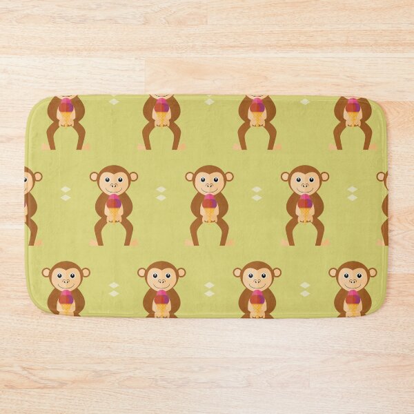 Item preview, Monkeys with ice cream on green designed and sold by reneesillus.