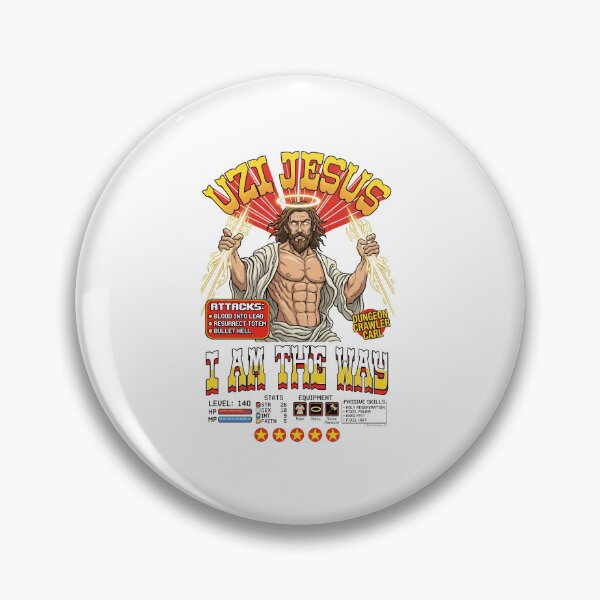 Item preview, Dcc Uzis Jesus I Am The Way Character Stats Rpg Books  designed and sold by jestgushArt.