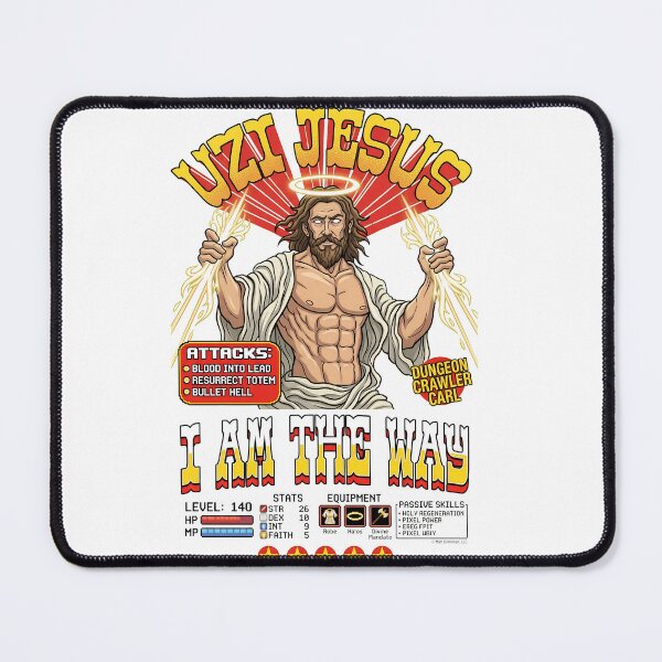 Item preview, Dcc Uzis Jesus I Am The Way Character Stats Rpg Books  designed and sold by jestgushArt.