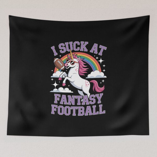 Item preview, I Suck at Fantasy Football Unicorn Rainbow Loser designed and sold by IdunayaStore.