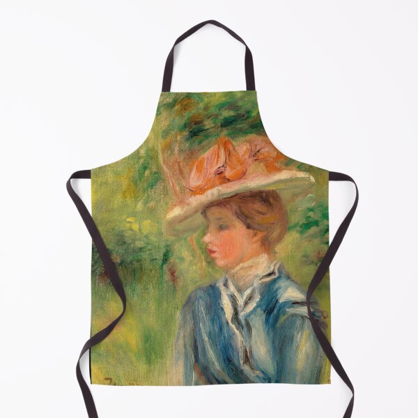 Item preview, Jeune Femme Au Chapeau Fleuri by Pierre-Auguste Renoir: Impressionist Garden Portrait designed and sold by artofuniverse.
