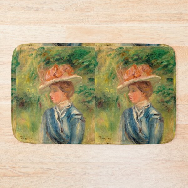 Item preview, Jeune Femme Au Chapeau Fleuri by Pierre-Auguste Renoir: Impressionist Garden Portrait designed and sold by artofuniverse.