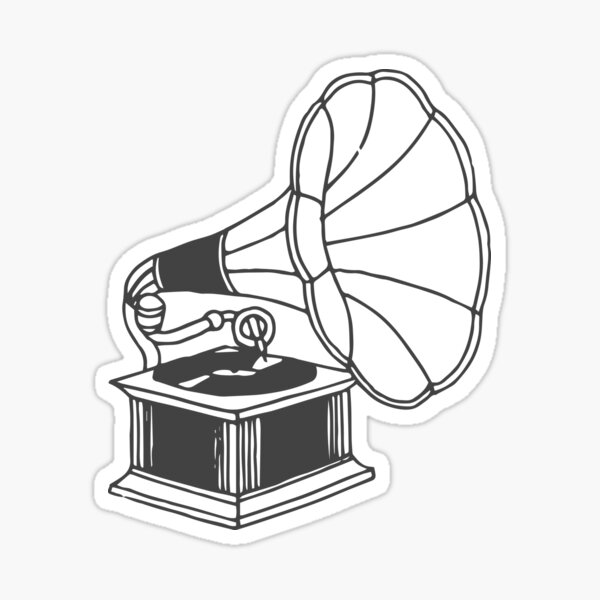 gramophone Sticker