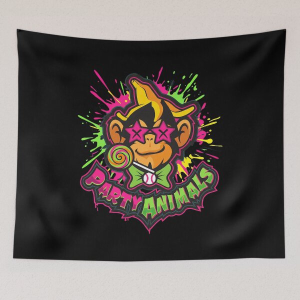 Artikelvorschau, Party Animals Baseball Monkey entworfen und verkauft von jestgushArt.