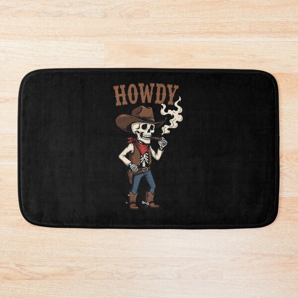 Item preview, Funny Skeleton Cowboy Drinking Coffee Art designed and sold by wunuhrhzjx25.