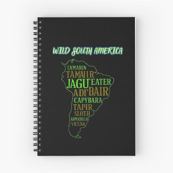 Item preview, Wild South America Animals Map Wildlife Travel Design designed and sold by GigaFactory.