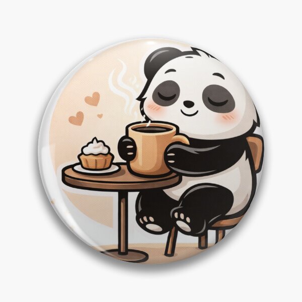 Item preview, Cute Panda Coffee Time – Cozy Aesthetic Kawaii Panda Self Care Design designed and sold by snaperos.