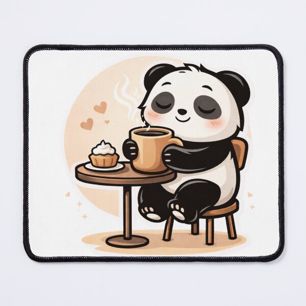 Item preview, Cute Panda Coffee Time – Cozy Aesthetic Kawaii Panda Self Care Design designed and sold by snaperos.