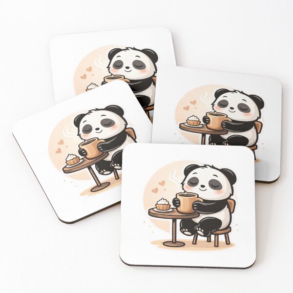 Item preview, Cute Panda Coffee Time – Cozy Aesthetic Kawaii Panda Self Care Design designed and sold by snaperos.