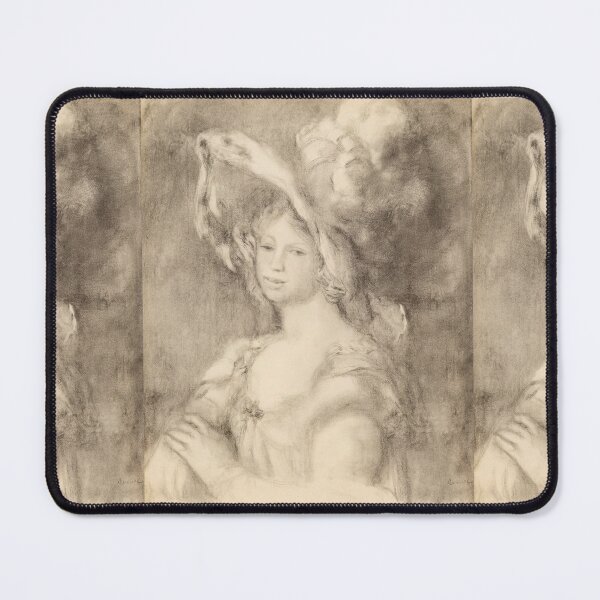 Item preview, Jeune Femme En Buste Mlle Dieterle by Pierre-Auguste Renoir: Elegant Portrait Poster designed and sold by artofuniverse.