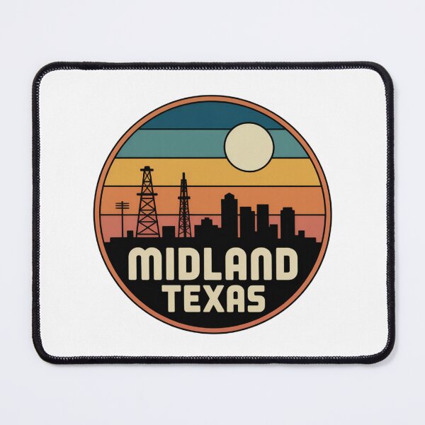 Item preview, Midland Texas: Retro Sunset Oilfield Skyline designed and sold by CircinusStore.