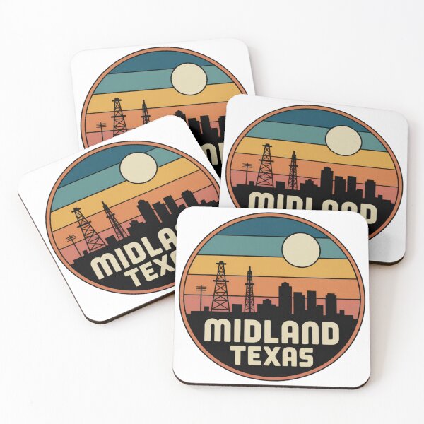 Item preview, Midland Texas: Retro Sunset Oilfield Skyline designed and sold by CircinusStore.