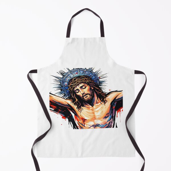 Item preview, Jesus Crucifixion Art – Powerful Religious Illustration with Halo, Thorns & Spiritual Symbolism designed and sold by Bright Nest Studio.