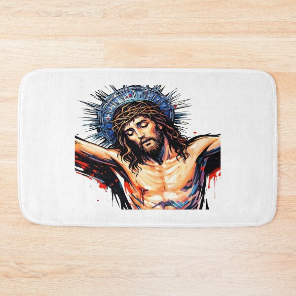 Item preview, Jesus Crucifixion Art – Powerful Religious Illustration with Halo, Thorns & Spiritual Symbolism designed and sold by Bright Nest Studio.