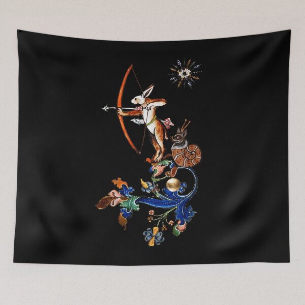 Item preview, Bizarre Medieval Marginalia Rabbit Archer designed and sold by wunuhrhzjx25.